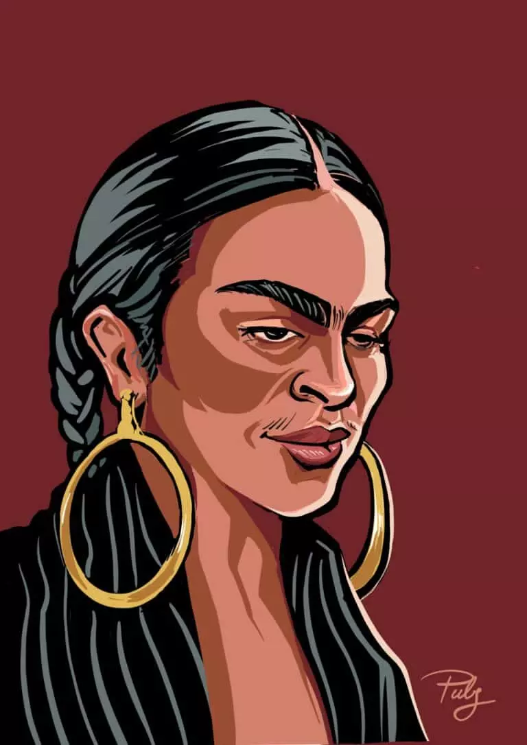 Frida Kahlo Karikatur