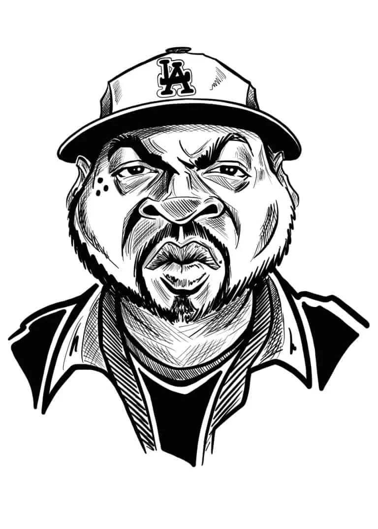Ice Cube Karikatur
