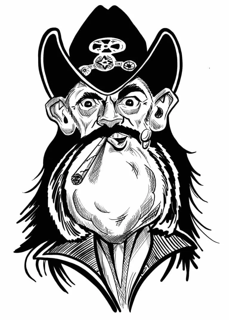 Lemmy Kilmister Karikatur