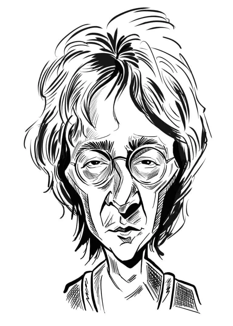 John Lennon Karikatur
