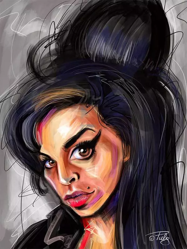 Amy Winehouse Karikatur