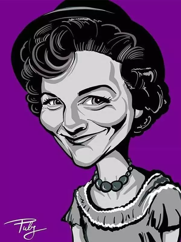 Betty White Karikatur
