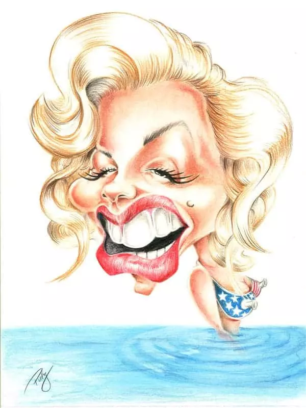 Marilyn Monroe Karikatur