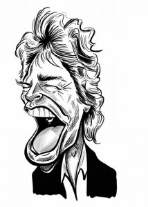 Mick Jagger Karikatur