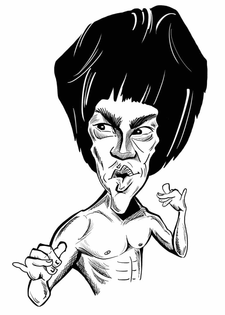 Bruce Lee Karikatur