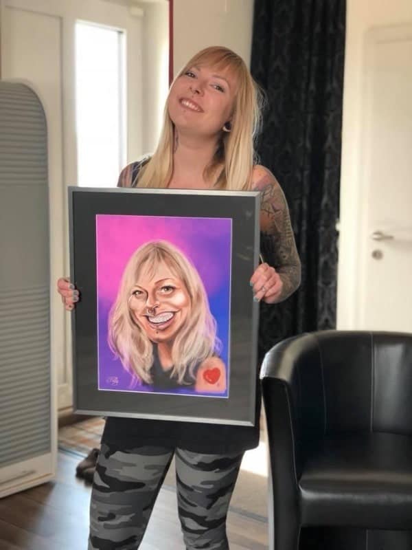 Karikatur vom Foto
