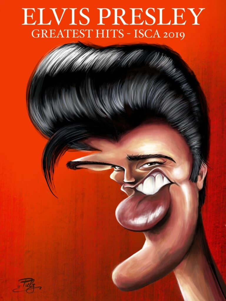 Elvis Presley Karikatur