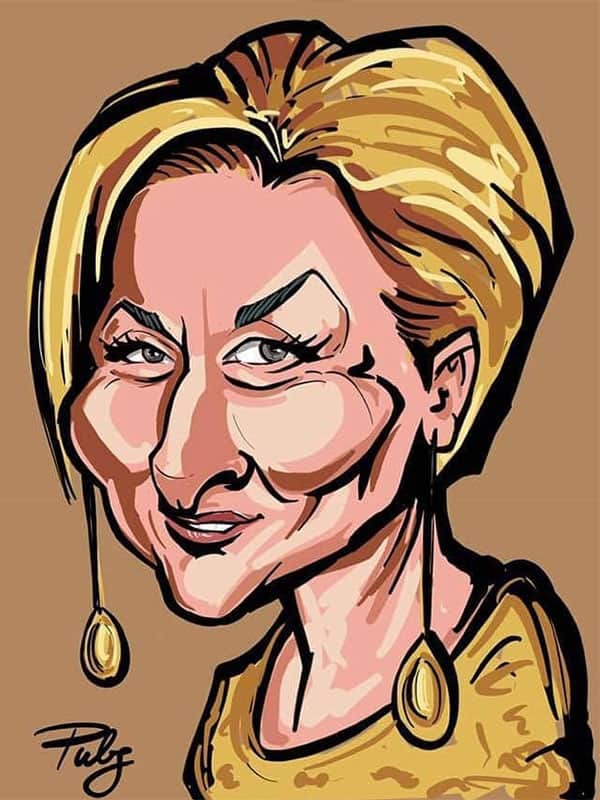 Meryl Streep Karikatur
