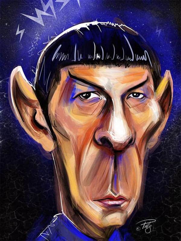 Spock digital crazy Karikatur